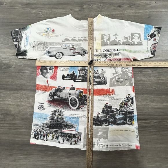Vintage Indy 500 Racing Shirt Adult Large AOP Made In USA 90s Single Stitch - Picture 4 of 4